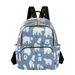 Polar Bear Mini Backpack Purse for Women Travel Bag Lightweight Shoulder Bag😇